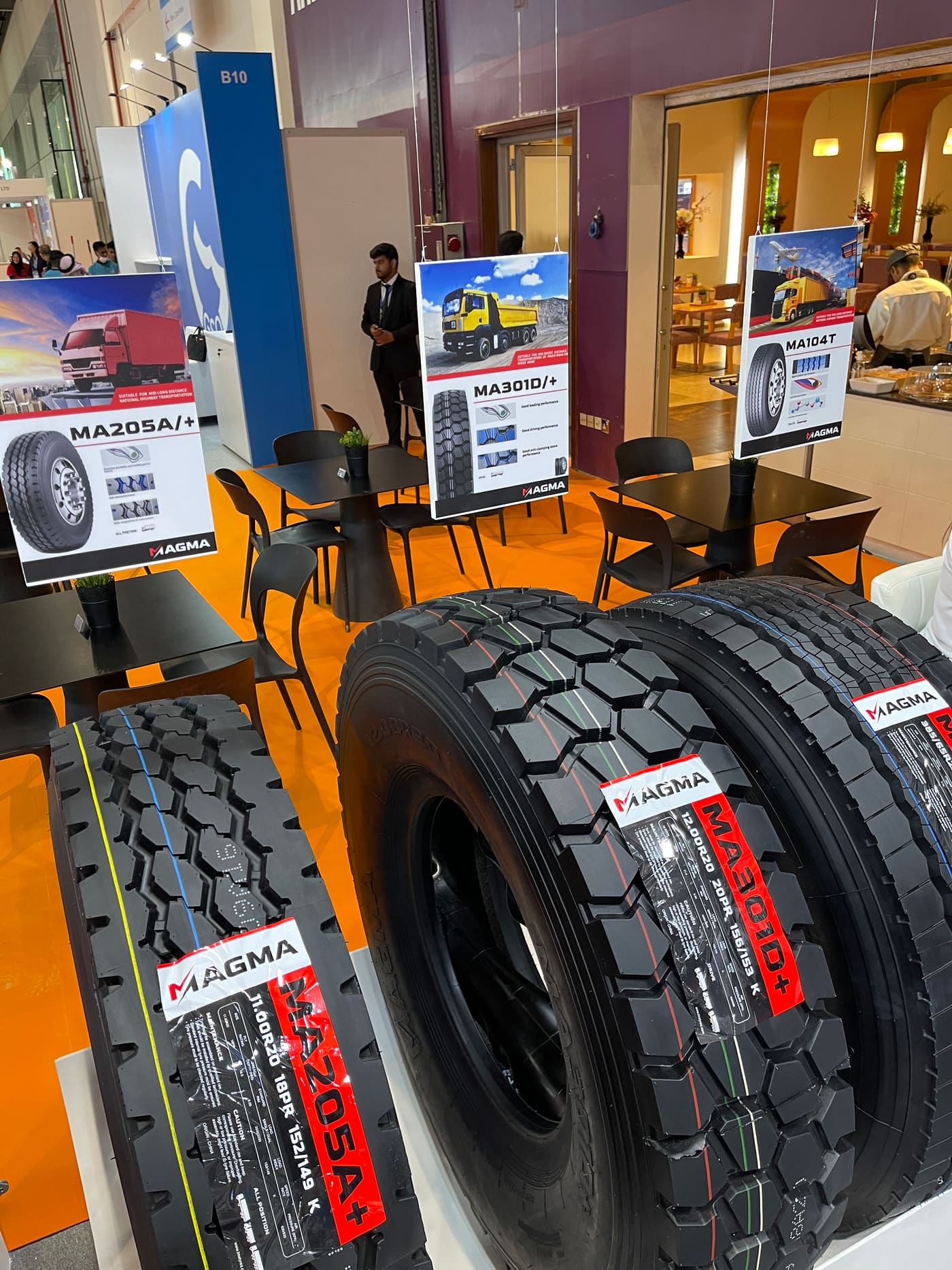 MAGMA tyres on the stand
